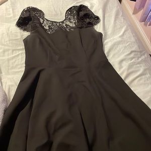 Black short sleeve dress